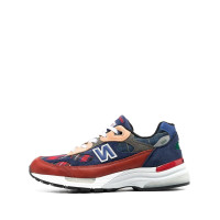 Кроссовки New Balance 992 красно-синие с бежевым