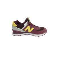 New Balance женские кроссовки 574 Classic бордово-желтые