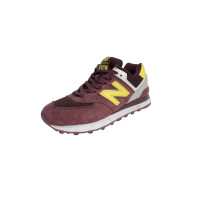 New Balance женские кроссовки 574 Classic бордово-желтые