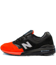 New Balance кроссовки 997 кожаные черно-красные