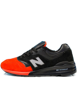 New Balance кроссовки 997 кожаные черно-красные