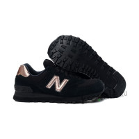 Кроссовки New Balance женские 574 черные с бронзой