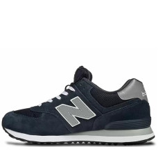 Кроссовки New Balance 574 с сеткой темно-синие 