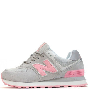 Кроссовки New Balance 574 серо-розовые