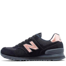 Кроссовки New Balance женские 574 черные с бронзой