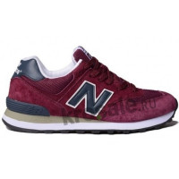 Кроссовки New Balance 574 бордовые с синим 