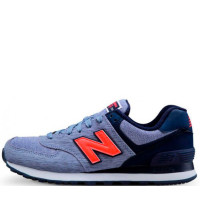 Женские кроссовки New Balance 574 Cyan (Orange)