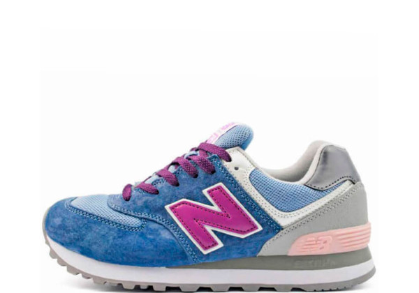 New Balance женские кроссовки 574 сине-голубые