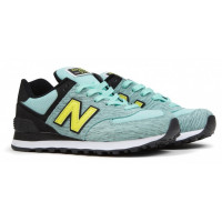 Кроссовки New Balance женские 574 мятные с черным 