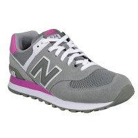 New Balance женские кроссовки 574 серые с розовым