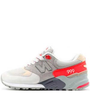 Кроссовки New Balance 999 белый с красно-серым