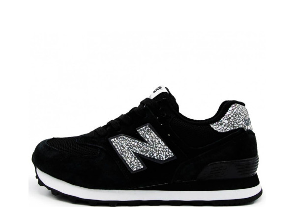 Кроссовки женские New Balance 574 Shattered Pearl черные