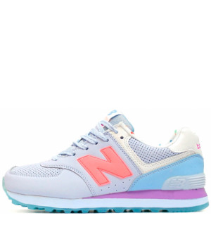 Кроссовки New Balance 574 Dim Blue (Coral/Purple)