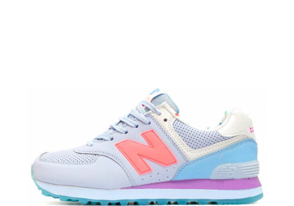 Кроссовки New Balance 574 Dim Blue (Coral/Purple)