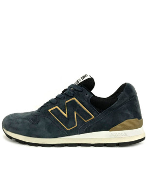 Кроссовки New Balance 996 без сетки Dark Blue (Gold)