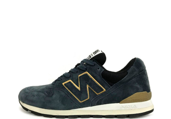 Кроссовки New Balance 996 без сетки Dark Blue (Gold)