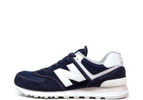 Кроссовки мужские New Balance 574 Dark Blue (White)