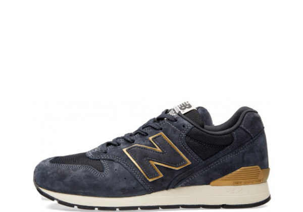 Кроссовки New Balance 996 с сеткой Dark Blue (Gold)