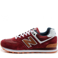 Кроссовки New Balance 574 бордовый с коричневым 