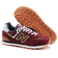 Кроссовки New Balance 574 бордовый с коричневым 