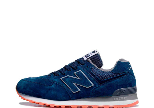 Кроссовки мужские New Balance 574 Dark Blue white 