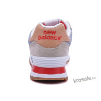 Кроссовки New Balance 574 женские бежевые с красным 