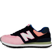 Кроссовки New Balance женские 574 без сетки Navy (Pink)