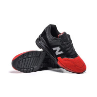 New Balance кроссовки 997 кожаные черно-красные