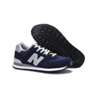 Кроссовки New Balance 574 с сеткой темно-синие 